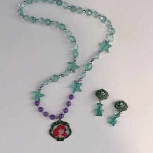 ✨Disney Princess Ariel Necklace/Earrings🧜🏻‍♀️🐚